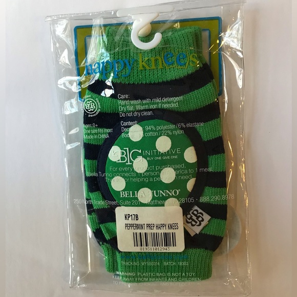 Bella Tunno NWT OS Green/Navy Happy Knees Kneepads - Picture 2 of 2
